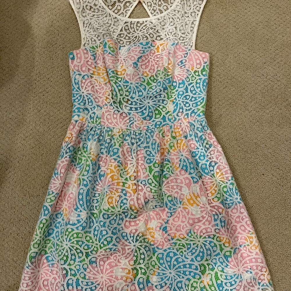 Lilly Pulitzer Dress with Lace Overlay